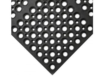 Foto - Černá gumová protiskluzová protiúnavová průmyslová modulární rohož COBA Deluxe - 150 x 100 x 1,9 cm