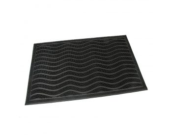 Foto - Gumová vstupní kartáčová rohož Waves - 60 x 40 x 0,9 cm