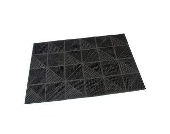 Foto - Gumová vstupní kartáčová rohož Triangles - 60 x 40 x 0,7 cm