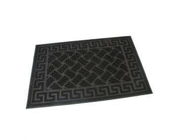 Foto - Gumová vstupní kartáčová rohož Rectangles - Deco - 60 x 40 x 0,8 cm