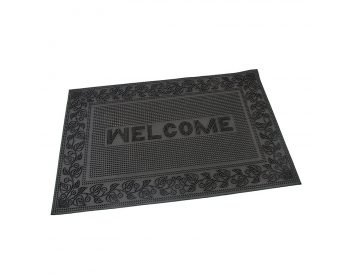 Foto - Gumová vstupní kartáčová rohož Welcome - Leaves - 60 x 40 x 0,6 cm
