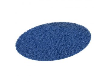 Foto - Modrá protiskluzová sprchová oválná rohož Spaghetti - 70 x 39,5 x 1,2 cm