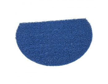 Foto - Modrá protiskluzová sprchová půlkruhová rohož Spaghetti - 59,5 x 40 x 1,2 cm