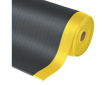 Foto - Černo-žlutá protiúnavová průmyslová rohož Airug - 1830 x 122 x 0,94 cm