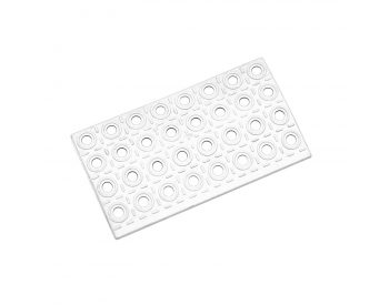 Foto - Bílý plastový nájezd AT-STD, AvaTile - 25 x 13,7 x 1,6 cm