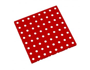 Foto - Červená plastová modulární dlaždice AT-STD, AvaTile - 25 x 25 x 1,6 cm
