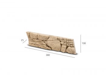 Foto - Kamenný obklad NUEVO krémovo hnědá 380x100x25 mm Sádra balení 0,46m2