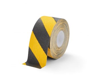 Foto - Černo-žlutá korundová protiskluzová páska FLOMA Hazard Super - 18,3 x 10 cm tloušťka 1 mm