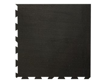 Foto - Černá gumová modulová puzzle dlažba (roh) FLOMA IceFlo SF1100 - 100 x 100 x 0,8 cm