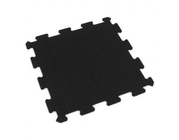 Foto - Černá gumová modulová puzzle dlažba (střed) FLOMA FitFlo SF1050 - 50 x 50 x 0,8 cm