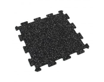 Foto - Černo-bílá gumová modulová puzzle dlažba (střed) FLOMA FitFlo SF1050 - 100 x 100 x 1 cm