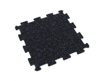 Foto - Černo-modrá gumová modulová puzzle dlažba (střed) FLOMA FitFlo SF1050 - 100 x 100 x 1 cm