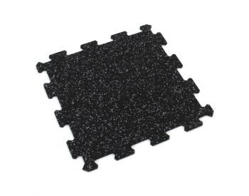 Foto - Černo-šedá gumová modulová puzzle dlažba (střed) FLOMA FitFlo SF1050 - 50 x 50 x 1 cm