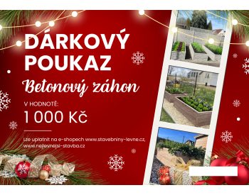 Foto - Vánoční dárkový poukaz - betonové záhony v hodnotě 1 000 Kč