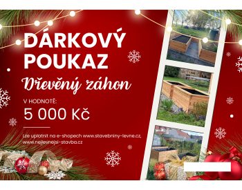 Foto - Vánoční dárkový poukaz - dřevěné záhony v hodnotě 5 000 Kč