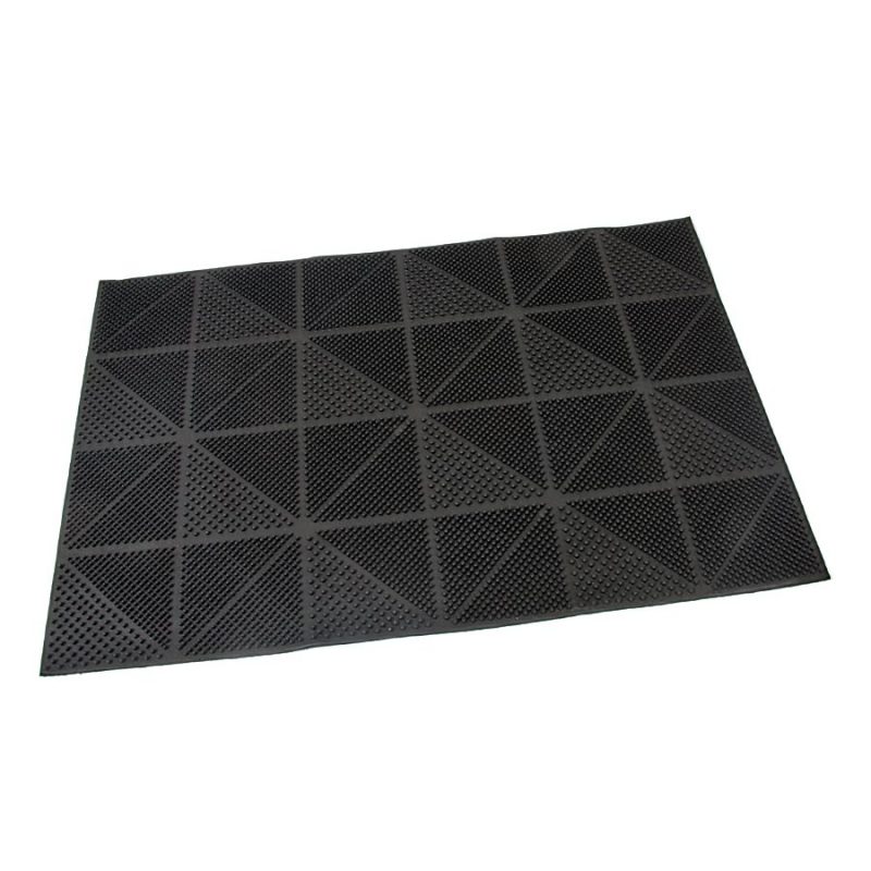 Gumová vstupní kartáčová rohož Triangles - 60 x 40 x 0,7 cm (cena za 1 ks)