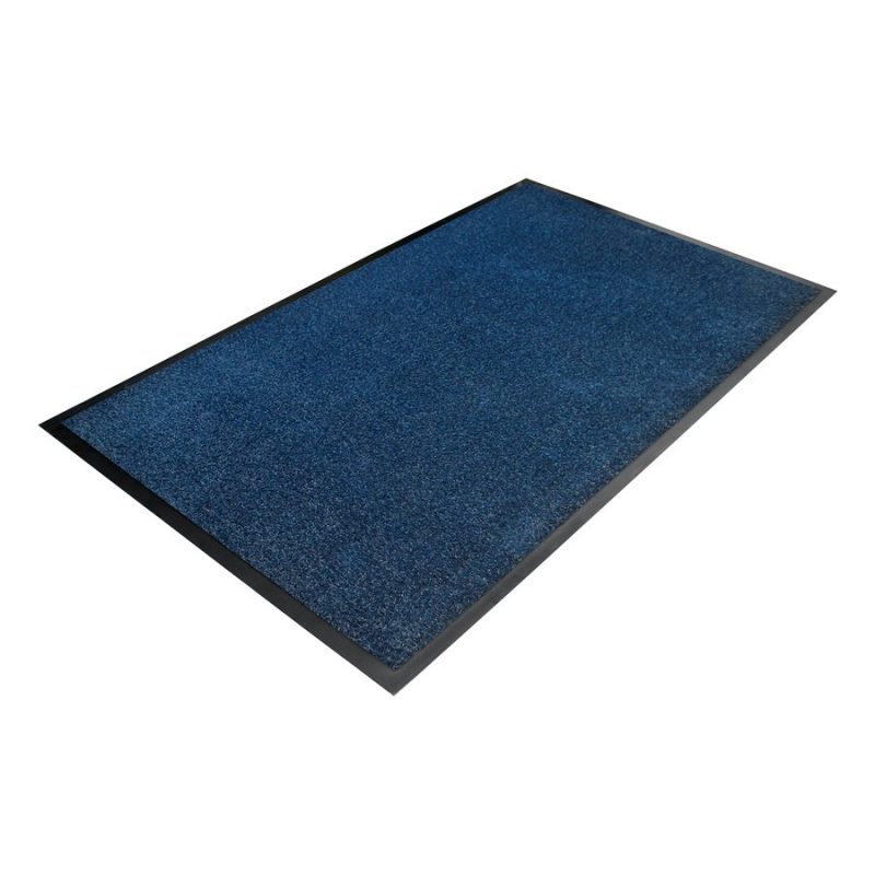 Modrá textilní čistící vnitřní vstupní rohož - 90 x 60 x 0,7 cm (cena za 1 ks)