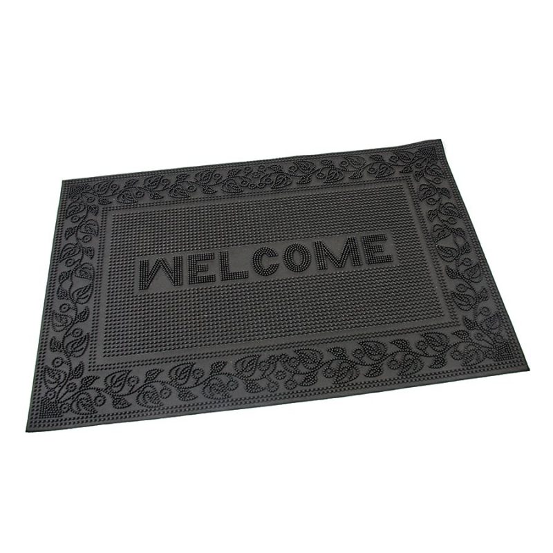Gumová vstupní kartáčová rohož Welcome - Leaves - 60 x 40 x 0,6 cm (cena za 1 ks)