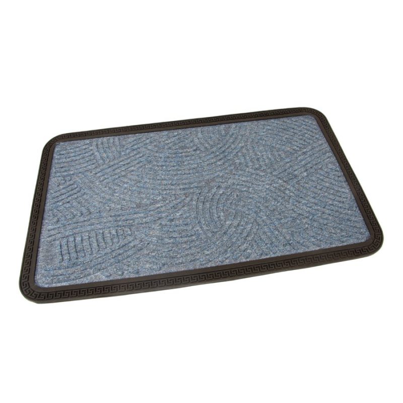Modrá textilní vstupní rohož Chaos - 75 x 45 x 0,8 cm (cena za 1 ks)