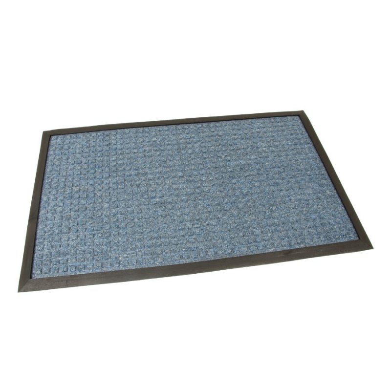 Modrá textilní vstupní rohož Little Squares - 75 x 45 x 1 cm (cena za 1 ks)