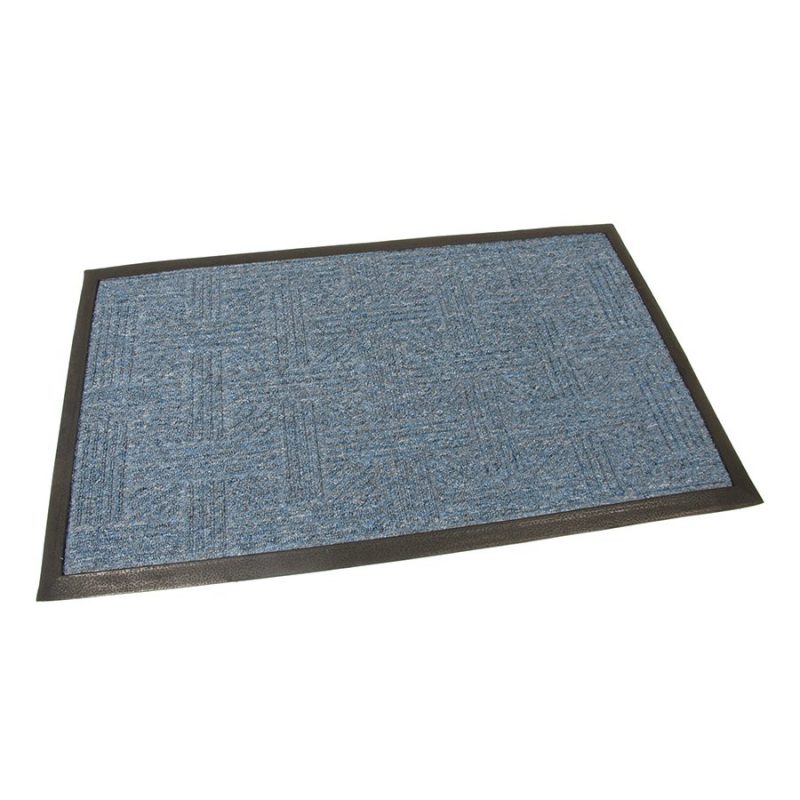 Modrá textilní vstupní rohož Crossing - 75 x 45 x 0,8 cm (cena za 1 ks)