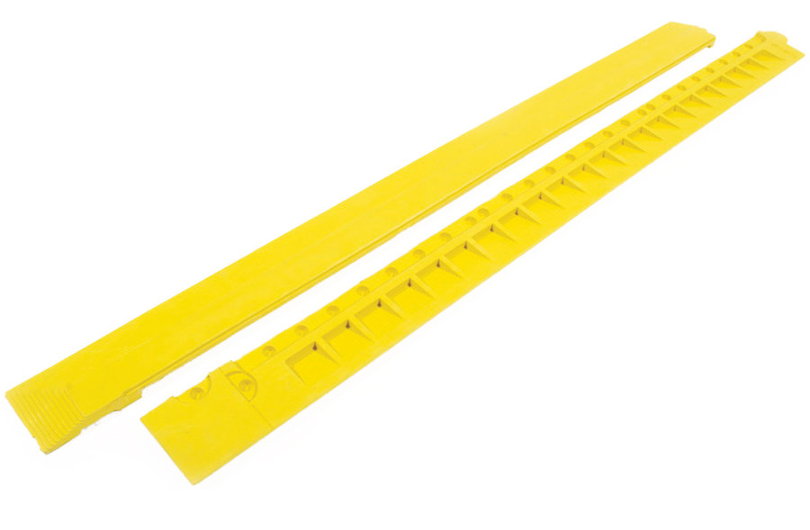 Žlutá gumová náběhová hrana samice pro rohože Fatigue - 100 x 7,5 cm""""""" (cena za 1 ks)