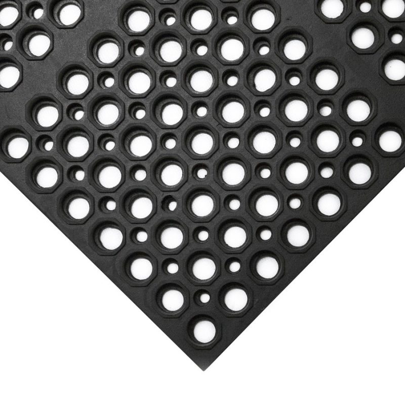 Černá gumová protiskluzová protiúnavová průmyslová modulární rohož COBA Deluxe - 150 x 100 x 1,9 cm (cena za 1 ks)