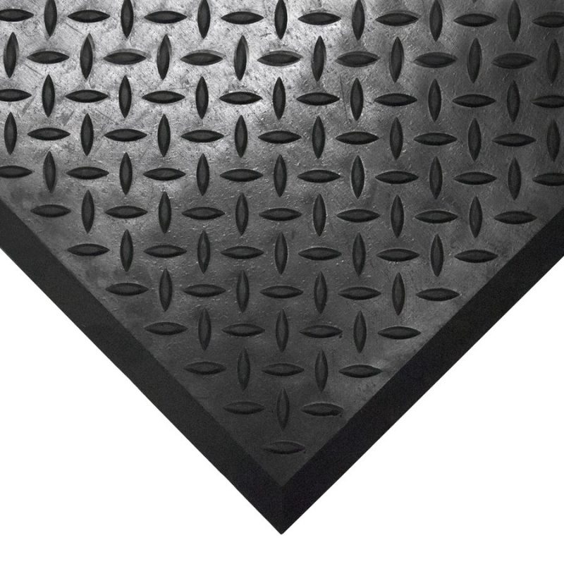 Černá gumová protiskluzová průmyslová modulární rohož Comfort-Lok - 80 x 70 x 1,25 cm (cena za 1 ks)