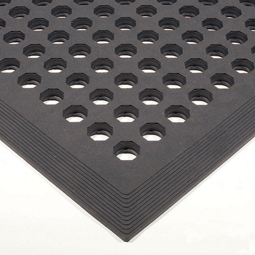 Černá gumová protiskluzová protiúnavová průmyslová rohož - 150 x 90 x 1,2 cm (cena za 1 ks)