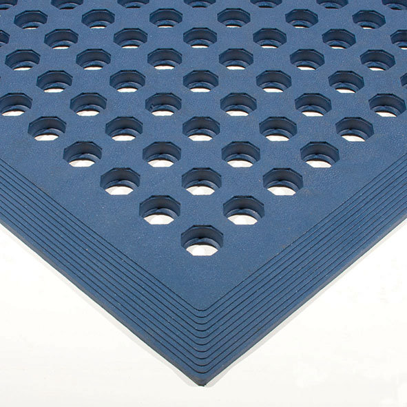 Modrá olejivzdorná protiskluzová protiúnavová průmyslová rohož - 150 x 90 x 1,2 cm (cena za 1 ks)