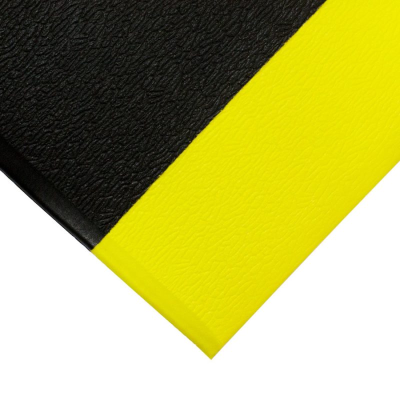 Černo-žlutá gumová protiskluzová protiúnavová průmyslová rohož - 90 x 60 x 0,9 cm (cena za 1 ks)