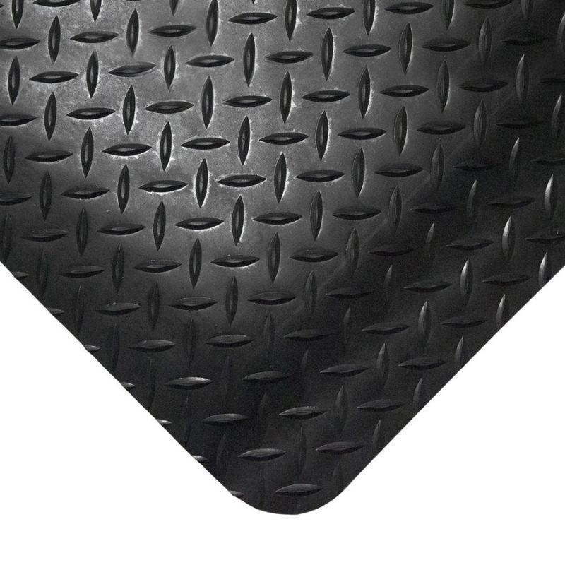 Černá gumová protiúnavová průmyslová rohož - 90 x 60 x 1,4 cm (cena za 1 ks)