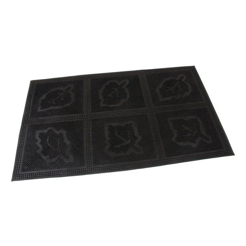 Gumová vstupní kartáčová rohož Leaves - Squares - 75 x 45 x 0,6 cm (cena za 1 ks)