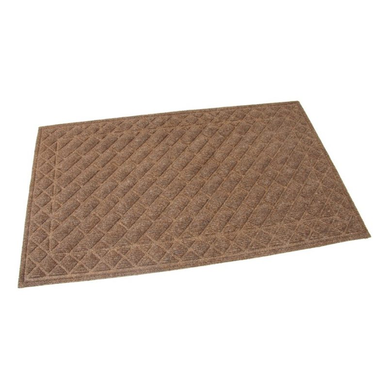 Hnědá textilní vstupní rohož Bricks - Squares - 75 x 45 x 1 cm (cena za 1 ks)