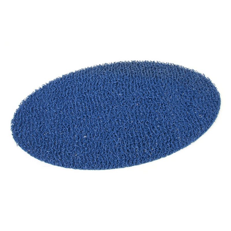 Modrá protiskluzová sprchová oválná rohož Spaghetti - 70 x 39,5 x 1,2 cm (cena za 1 ks)