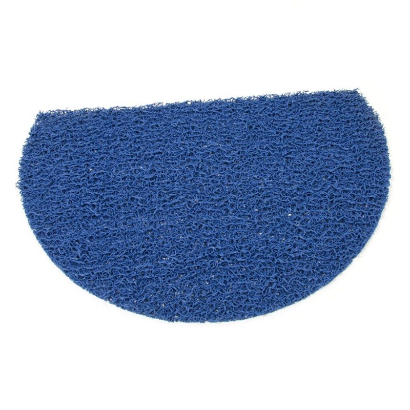 Modrá protiskluzová sprchová půlkruhová rohož Spaghetti - 59,5 x 40 x 1,2 cm (cena za 1 ks)