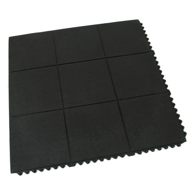 Gumová protiúnavová modulární rohož Solid Top Tile - 91 x 91 x 1,4 cm (cena za 1 ks)