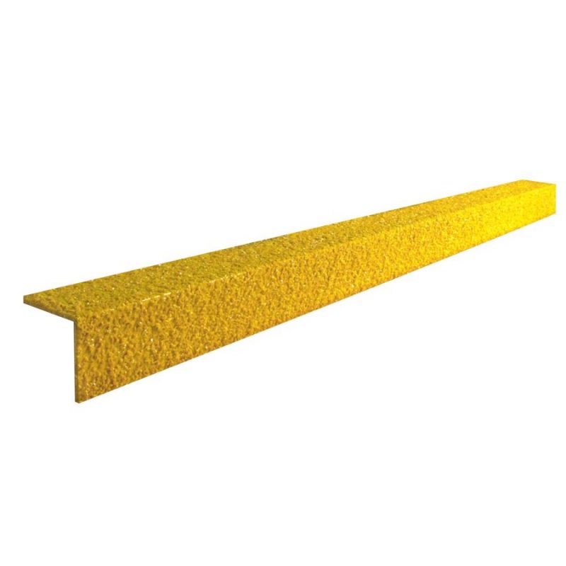 Žlutá karborundová schodová hrana - 100 x 5,5 x 5,5 x 0,5 cm (cena za 1 ks)