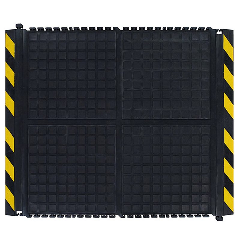 Černo-žlutá podlahová protiúnavová rohož (střed) - délka 91 cm, šířka 111 cm a výška 1,9 cm (cena za 1 ks)
