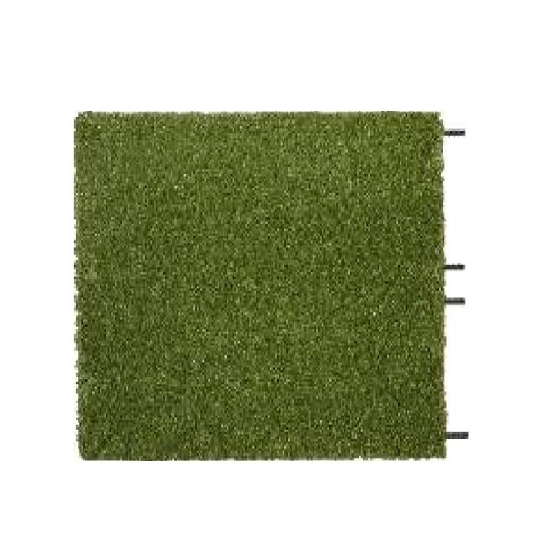 Gumová dlaždice s umělou trávou (V30/R15) - délka 50 cm, šířka 50 cm a výška 3 cm (cena za 1 ks)