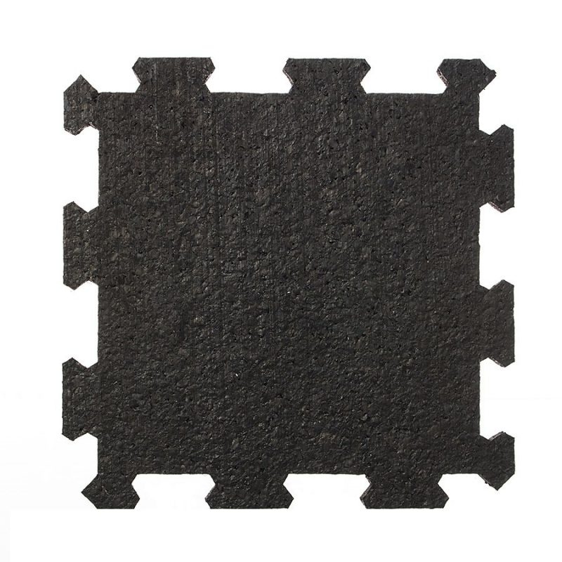Černá pryžová modulární fitness deska (střed) SF1050 - délka 95,6 cm, šířka 95,6 cm a výška 1,6 cm (cena za 1 ks)