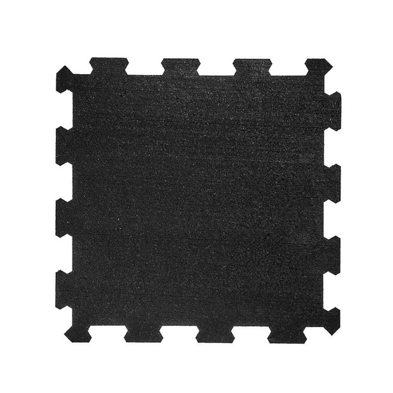 Černá pryžová modulární fitness deska (střed) SF1050 - délka 47,8 cm, šířka 47,8 cm a výška 0,8 cm (cena za 1 ks)