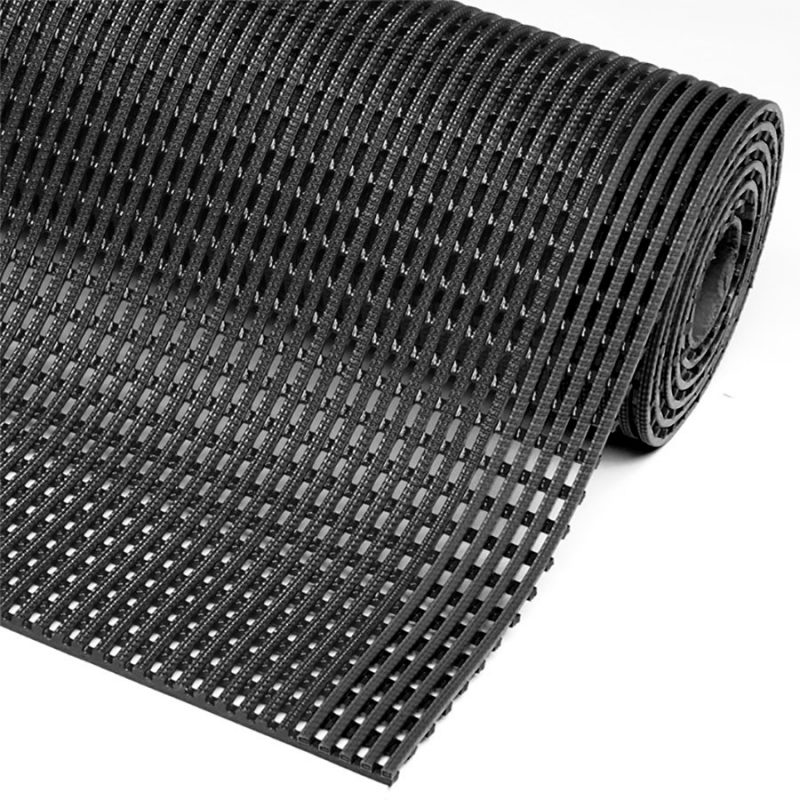 Černá protiskluzová průmyslová olejivzdorná rohož Flexdek - 10 m x 60 cm x 1,2 cm (cena za 1 ks)
