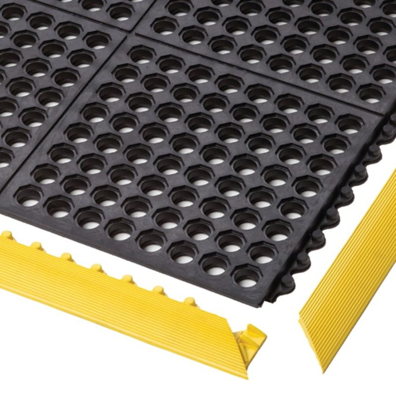 Černá modulární průmyslová rohož Cushion Easy - 91 x 91 x 1,9 cm (cena za 1 ks)