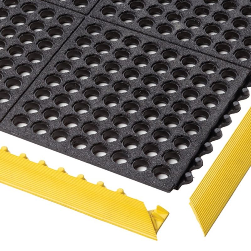 Černá modulární průmyslová rohož Cushion Easy, Nitrile GSII FR - 91 x 91 x 1,9 cm (cena za 1 ks)