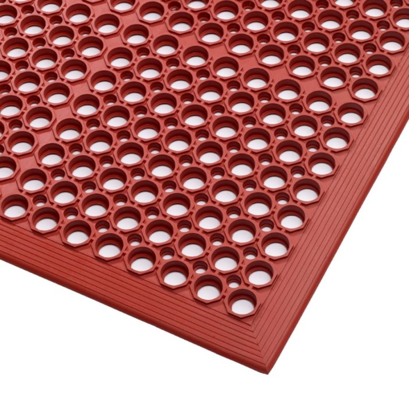 Červená gumová protiskluzová kuchyňská rohož Sanitop, Red - 91 x 152 x 1,27 cm (cena za 1 ks)