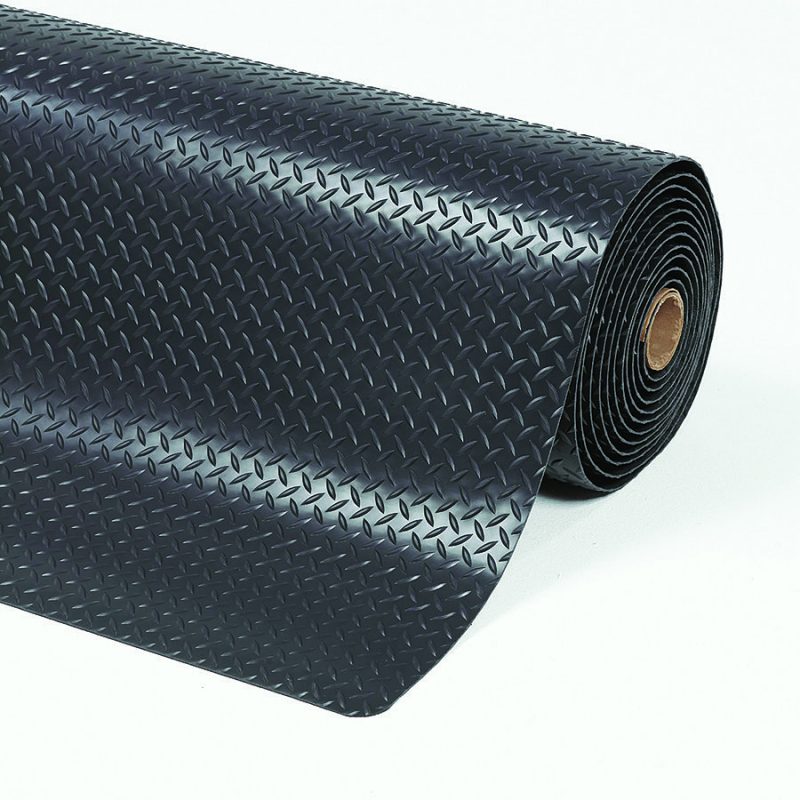 Černá protiúnavová průmyslová laminovaná rohož Cushion Trax - 91 x 60 x 1,4 cm (cena za 1 ks)