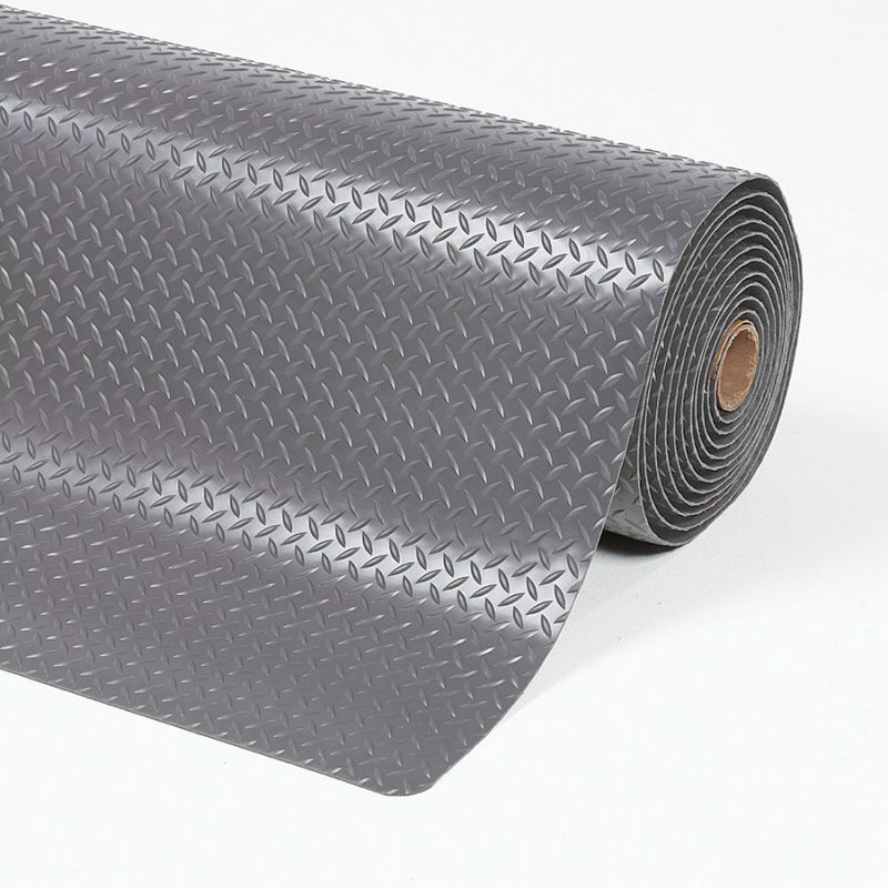 Šedá protiúnavová průmyslová laminovaná rohož Cushion Trax - 91 x 60 x 1,4 cm (cena za 1 ks)