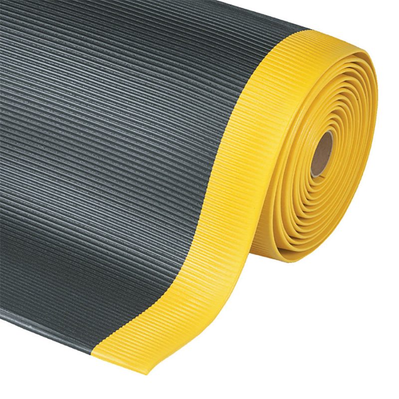 Černo-žlutá protiúnavová průmyslová rohož Crossrib, Sof-Tred - 91 x 60 x 1,27 cm (cena za 1 ks)