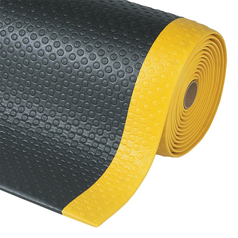 Černo-žlutá protiúnavová průmyslová rohož Bubble, Sof-Tred - 150 x 91 x 1,27 cm (cena za 1 ks)